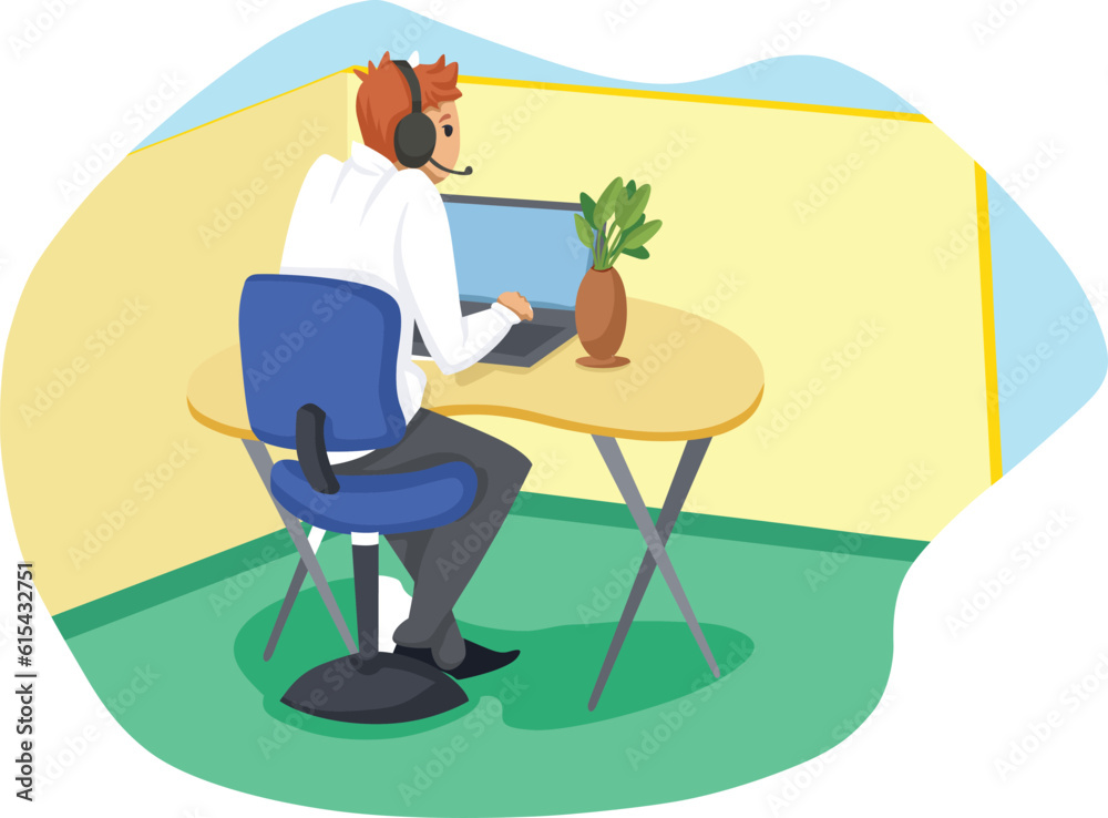 Illustration of office workers. employees. workspace. Illustration of office workers. employees. workspace.