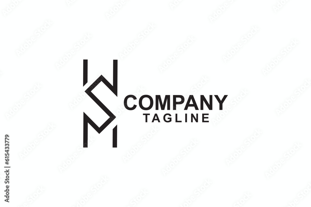 simple logo concept of combination letter WSM for business brand simple logo concept of combination letter WSM for business brand
