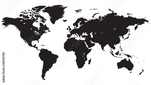 Fototapeta Naklejka Na Ścianę i Meble -  map of world on transparent background, vector 10 eps.