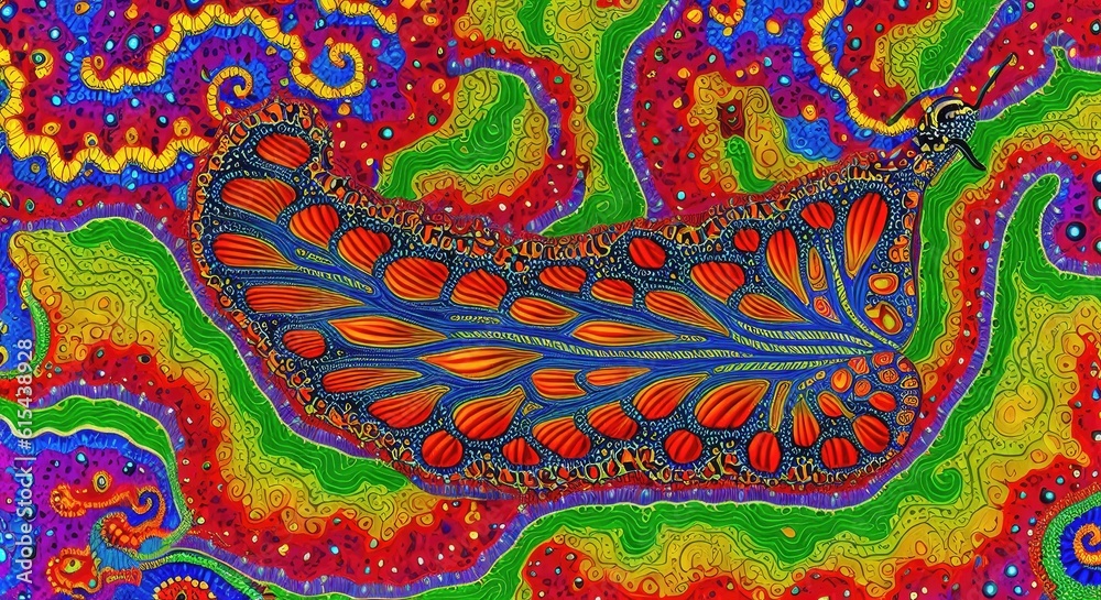 a colorful abstract painting of a butterfly
, generative AI.