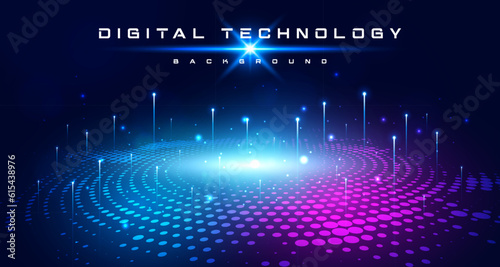 Digital technology speed internet network connection blue purple background, cyber information, abstract data connect communication, innovation metaverse futuristic tech, Ai big data, illustration 3d