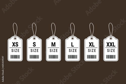 Vector xs s m l xl xxl. clothing size