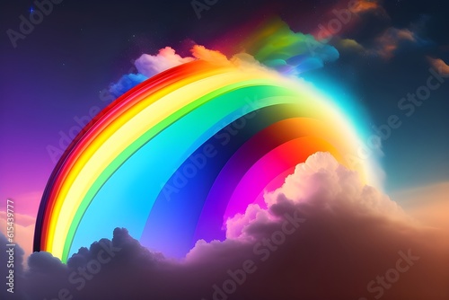 Abstract rainbow in the sky © Alexander
