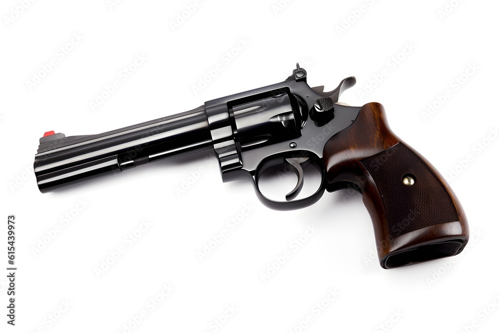 Pistol gun isolated on white background, ai generated Pistol gun isolated on white background, ai generated