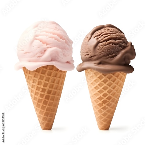 Mix of different colors ice-cream, ai generated