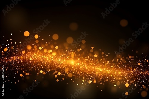 Colorful orange particles background, ai generated
