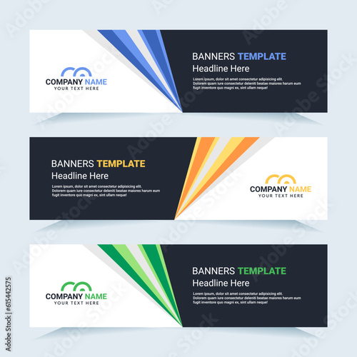 Vector modern set of colorful abstract banners. For card and banner needs. Vector Illustration	