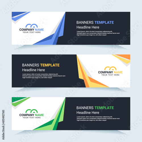 Vector modern set of colorful abstract banners. For card and banner needs. Vector Illustration	