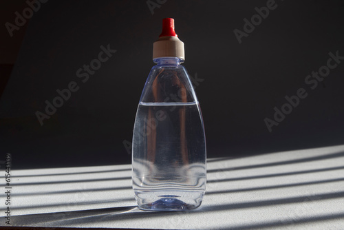 diet sweetener bottle on window light background