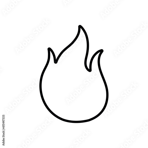 Flame line icon  fire logo vector