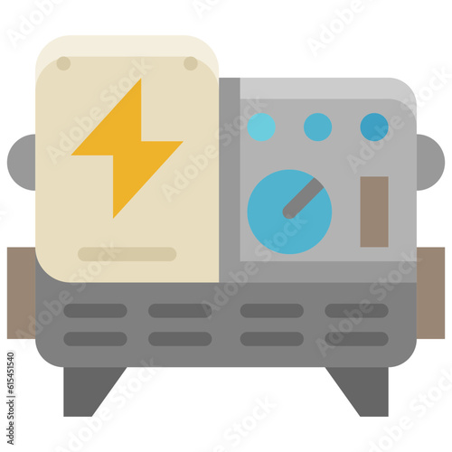 electric generator flat icon