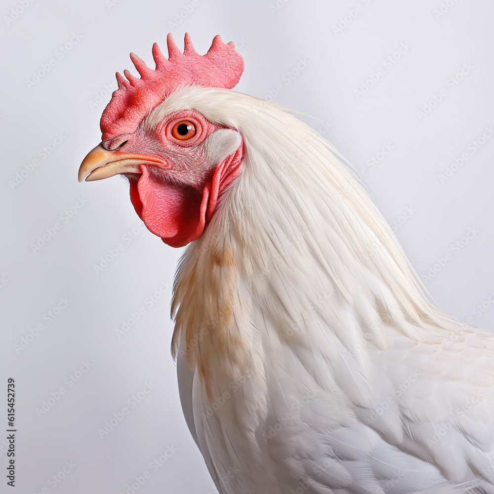 white chicken head, Generative AI