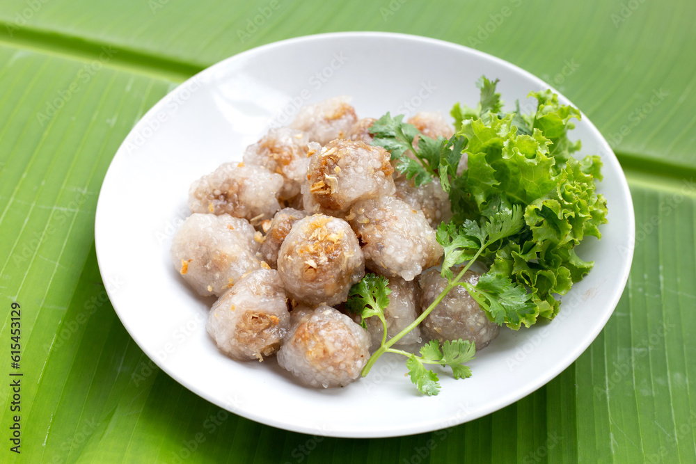 Tapioca balls with pork filling Tapioca balls with pork filling