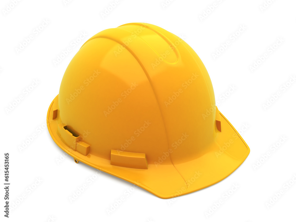 Fototapeta premium 3d render Yellow Safety Helmet (clipping path)