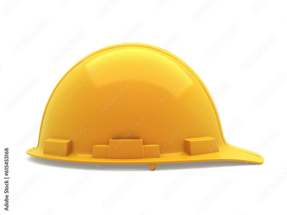 Fototapeta premium 3d render Yellow Safety Helmet (clipping path)