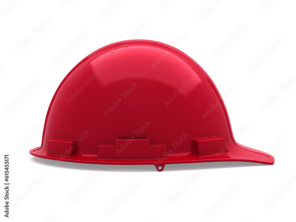 Fototapeta premium 3d render Red safety helmet (clipping path)