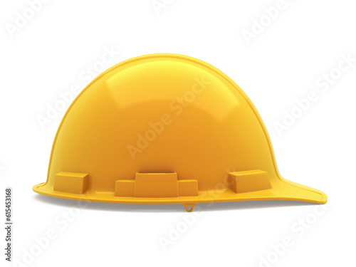 3d render Yellow Safety Helmet (clipping path)