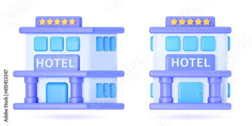 Vector 3d hotel.