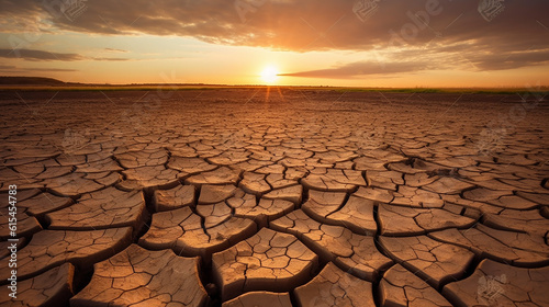 deserto rachado seco. conceito de aquecimento global photo