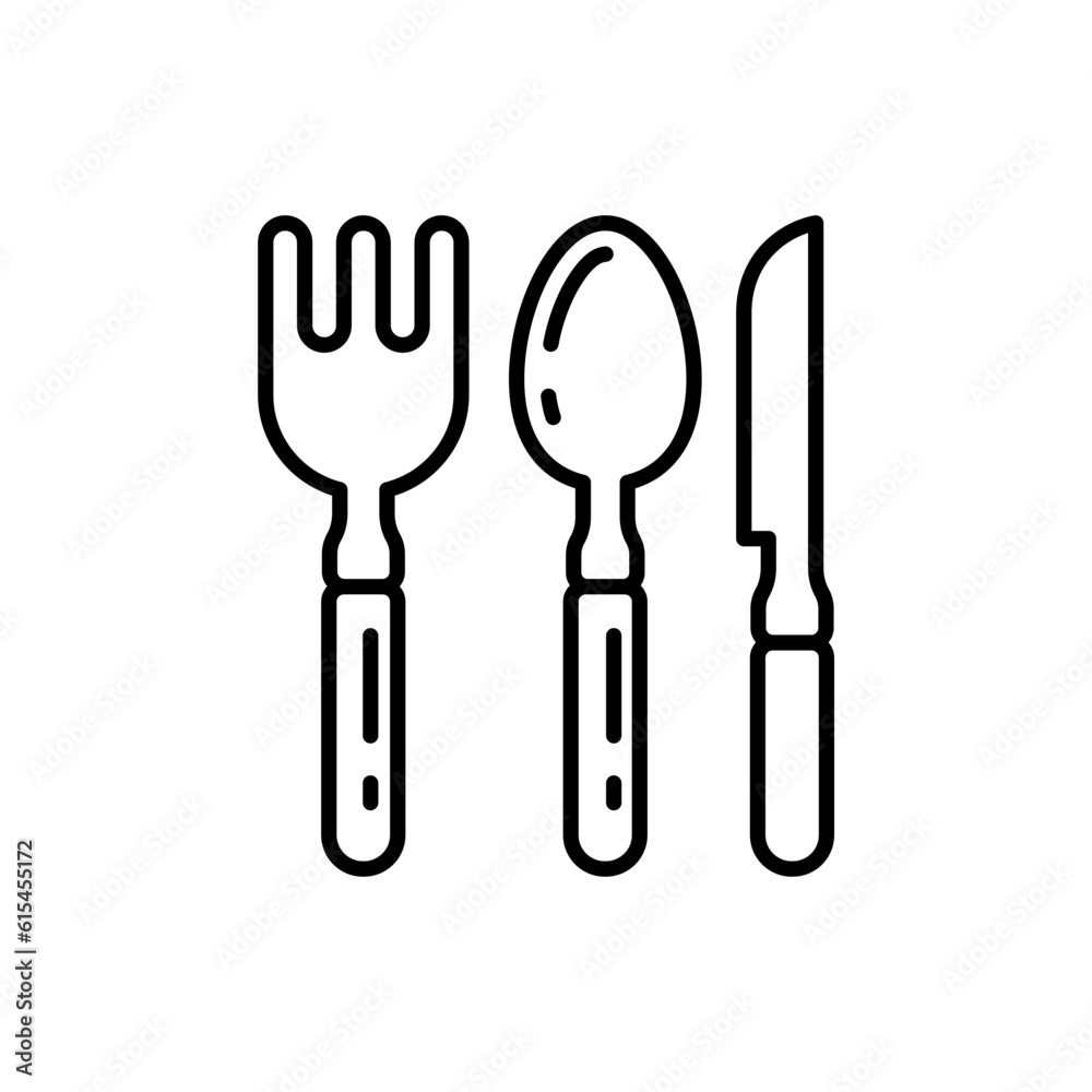 Cutlery icon in vector. Illustration Cutlery icon in vector. Illustration
