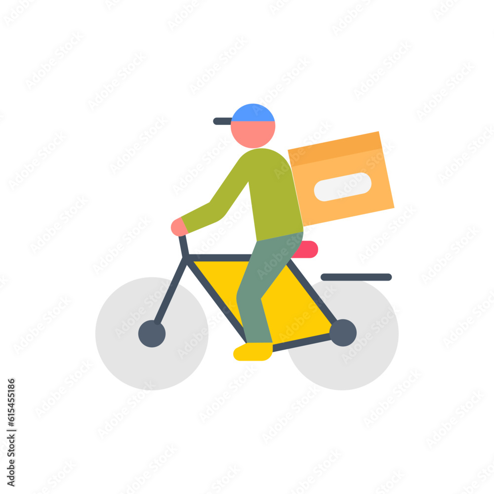 Obraz premium Bicycle Delivery icon in vector. Illustration