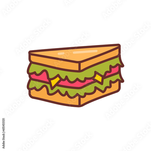 Sandwich icon in vector. Illustration