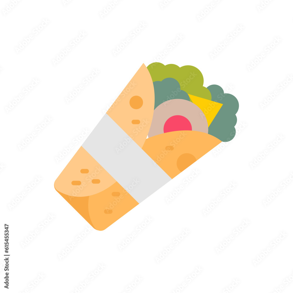Shawarma icon in vector. Illustration