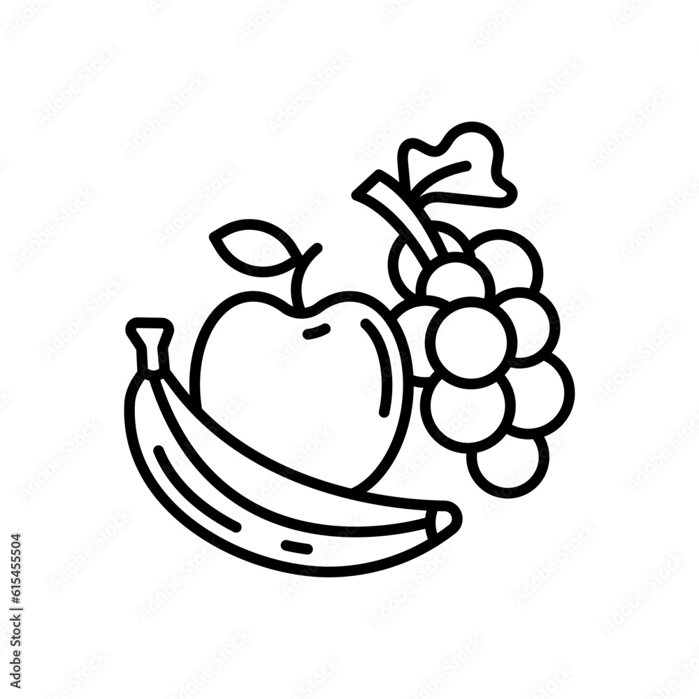 Fruit icon in vector. Illustration Fruit icon in vector. Illustration