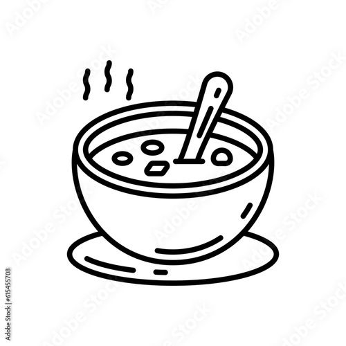 Soup icon in vector. Illustration