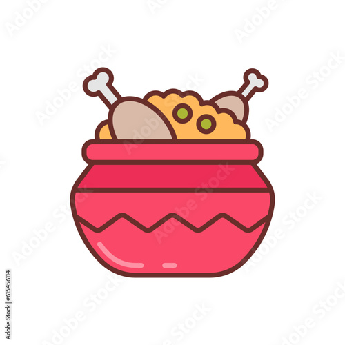 Biryani icon in vector. Illustration