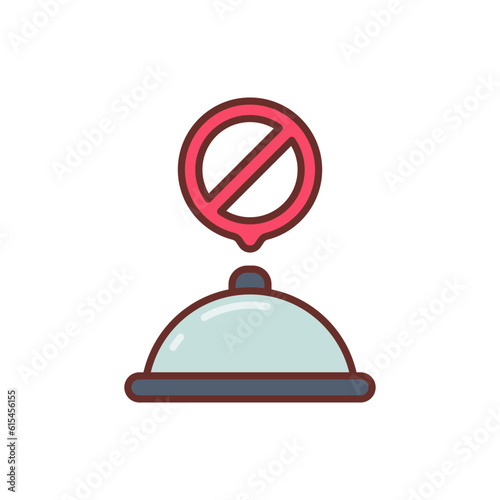 Not Taking Orders icon in vector. Illustration