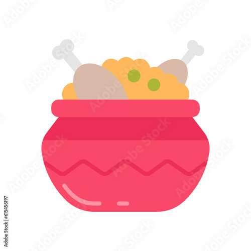 Biryani icon in vector. Illustration