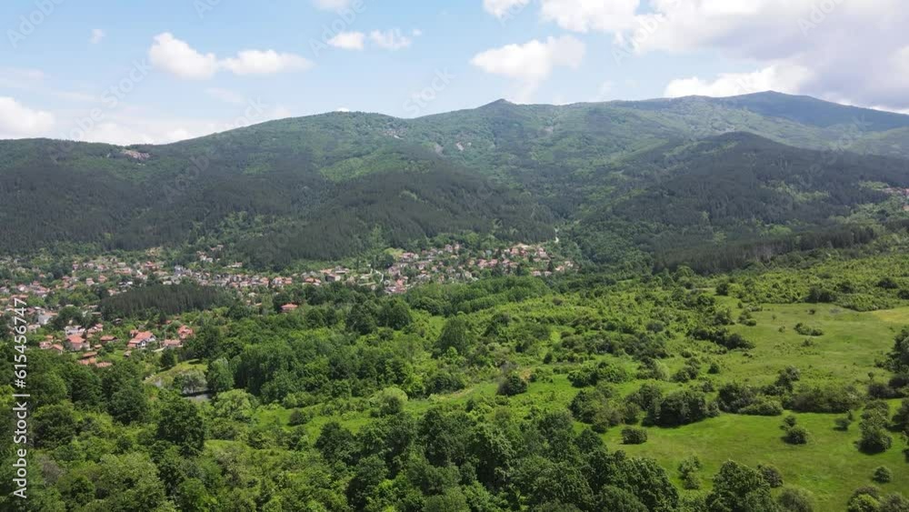 Amazing Aerial view of Vitosha Mountain near Village of Rudartsi, Pernik region, Bulgaria Amazing Aerial view of Vitosha Mountain near Village of Rudartsi, Pernik region, Bulgaria