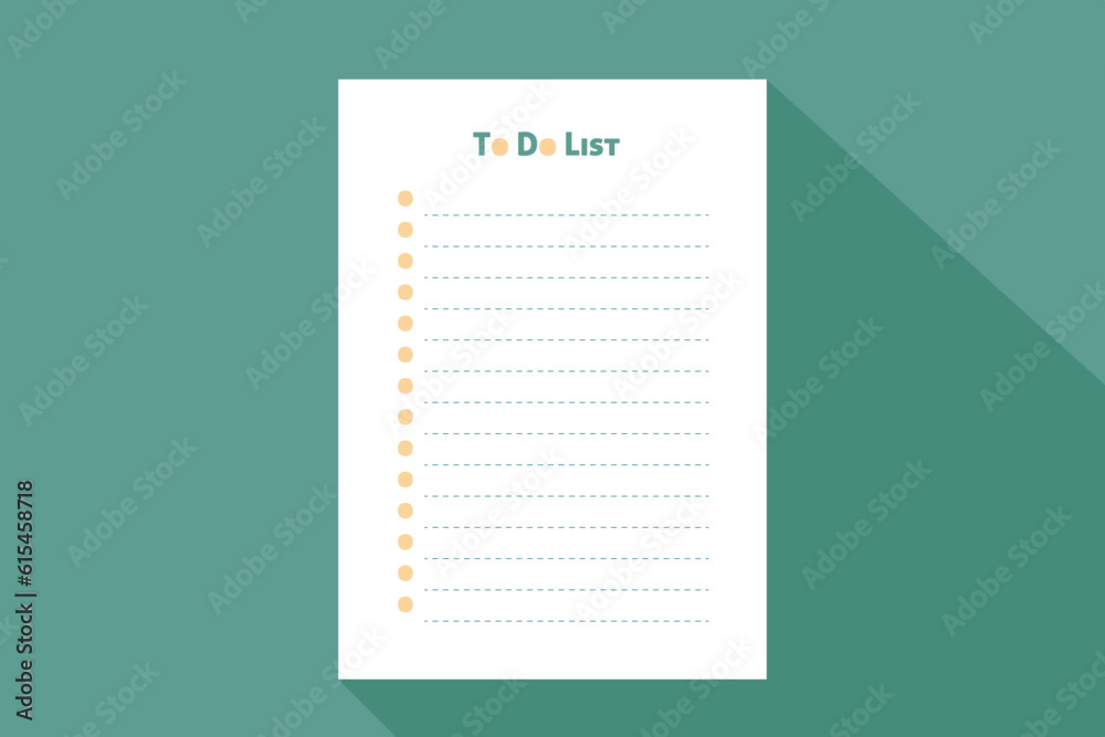To do list, daily planner, bullet journal planner template, vector illustration To do list, daily planner, bullet journal planner template, vector illustration