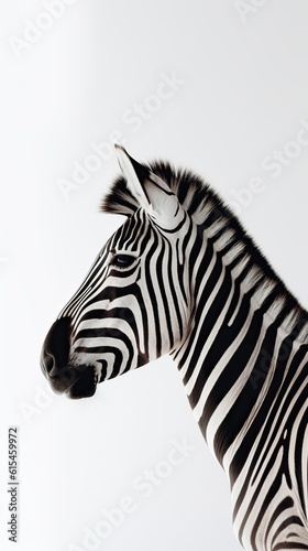  Zebra Stripes  Minimalistic Monochrome Beauty. Generative Ai.