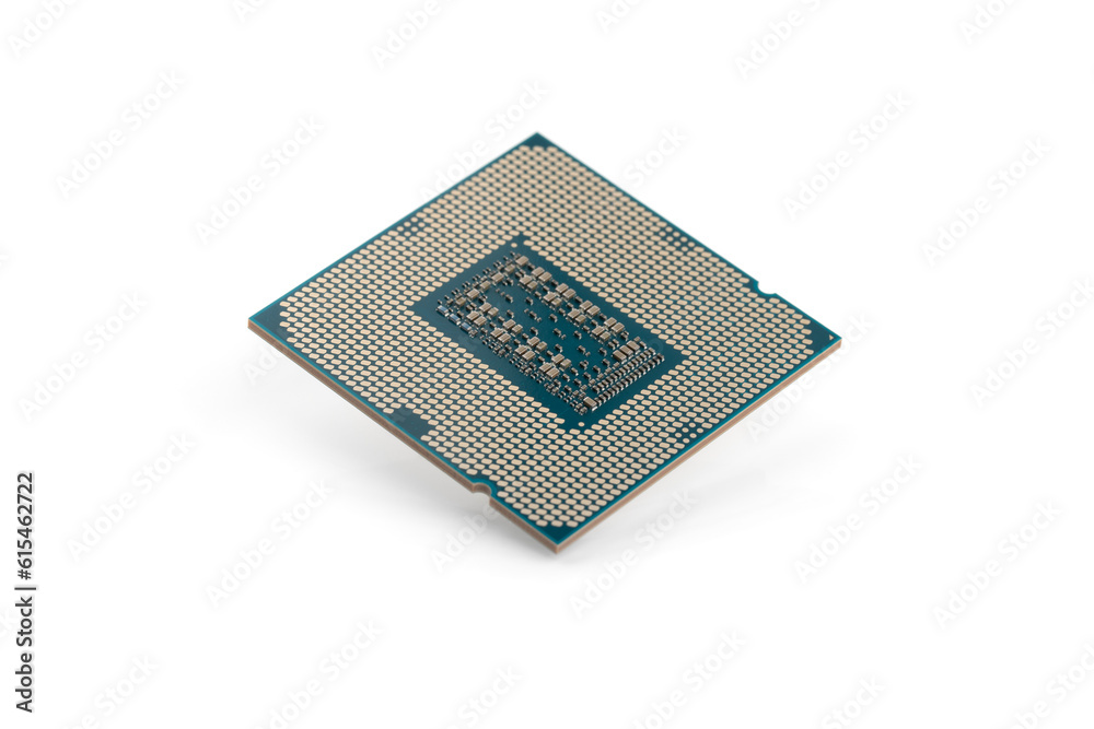 Processor for PC on a white background. Processor for personal computer closeup isolated on white background. Processor for PC on a white background. Processor for personal computer closeup isolated on white background.