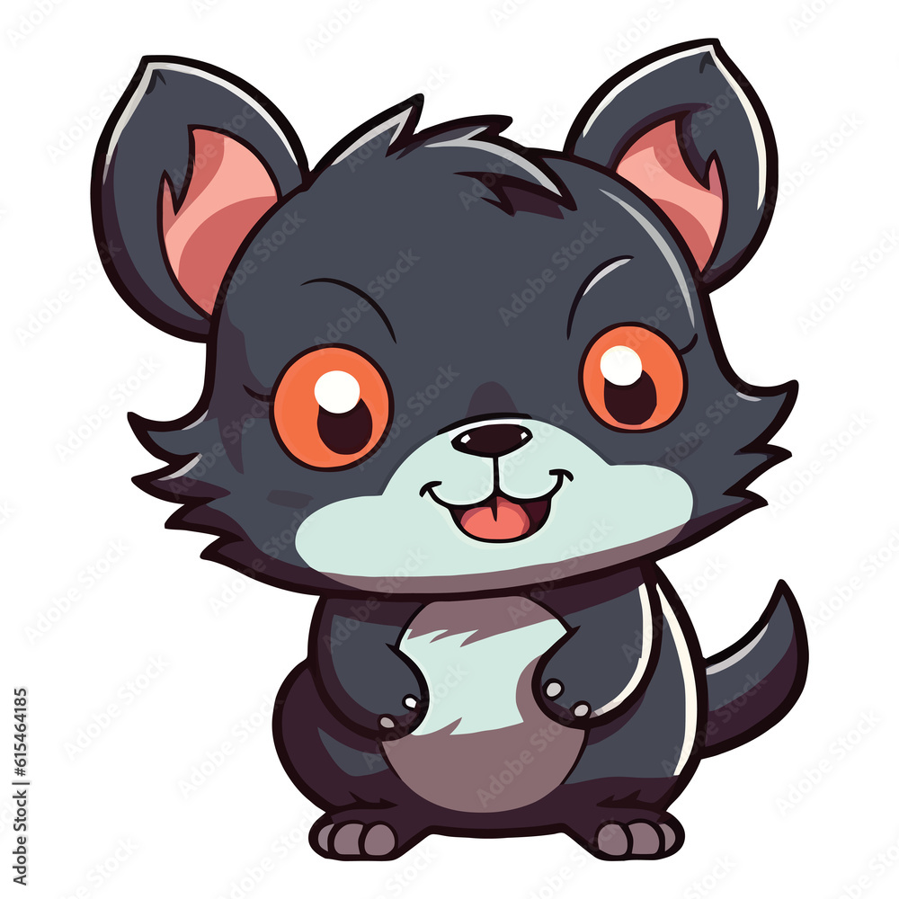 Playful Tasmanian Delight: Cute Tasmanian Devil in a Charming 2D Illustration Playful Tasmanian Delight: Cute Tasmanian Devil in a Charming 2D Illustration