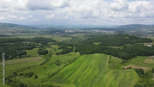 Amazing Aerial view of Vitosha Mountain near Village of Rudartsi, Pernik region, Bulgaria photo