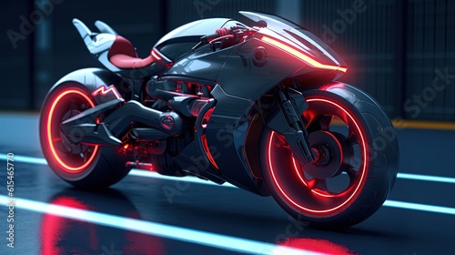 futuristic motor bike design  Generative Ai