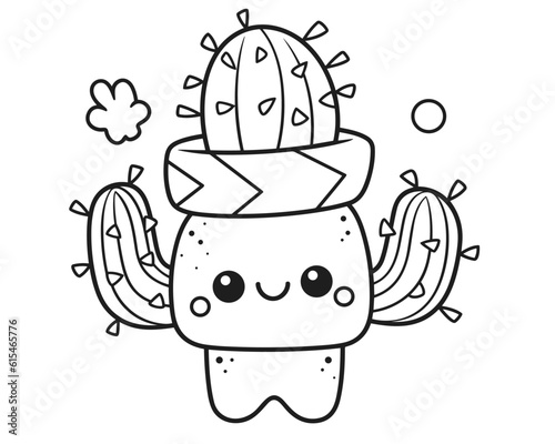 An amusing illustration of a cactus wearing a sombrero