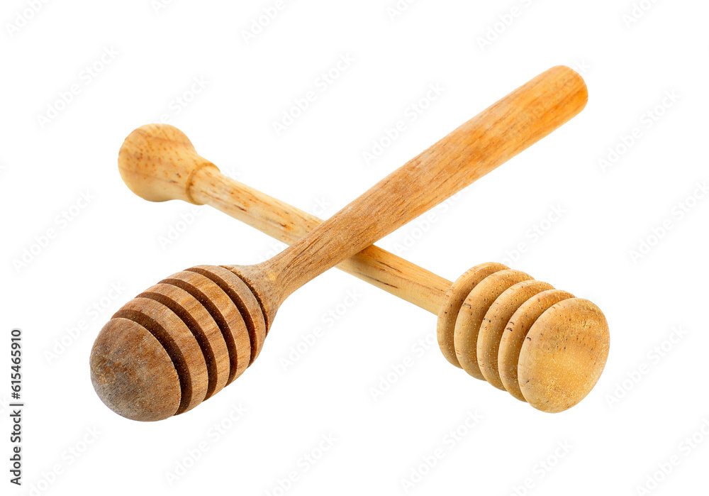 wooden honey stick isolated on transparent png