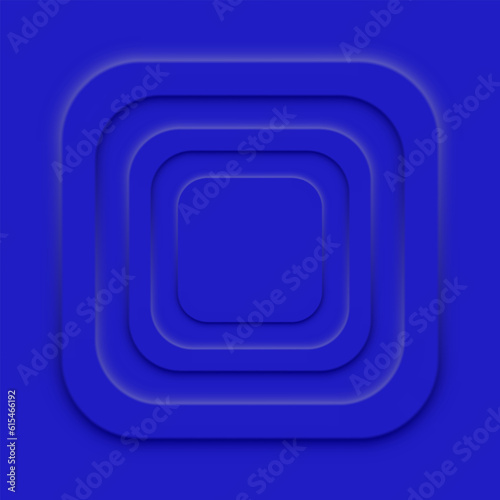 Voluminous Blue Background. Serene and Expansive. Three-dimensional backdrop, tranquil blue hue, spacious visual effect. Vector line icon for Business and Advertising
