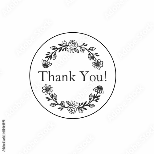 Thank you sticker for business 