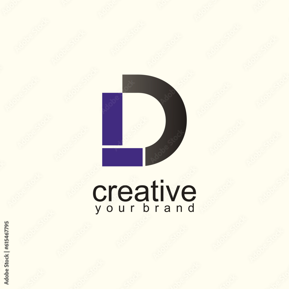 Abstract letter logo with initial D modern unique premium vector Abstract letter logo with initial D modern unique premium vector