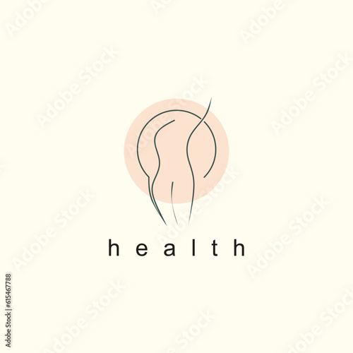 Woman health logo design concept for beauty life
