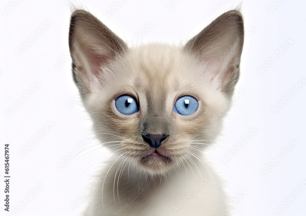 Thai kitten on a white background