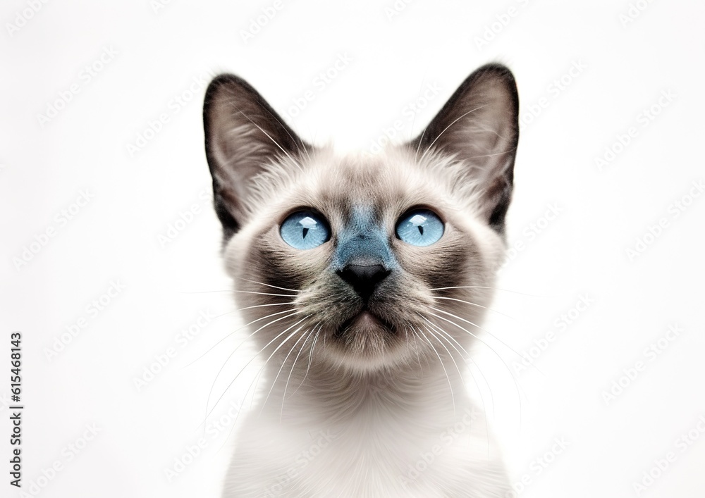 Thai kitten on a white background
