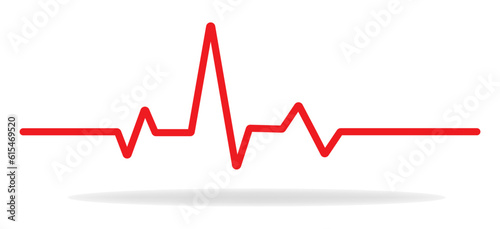 Heartbeat Icon. Vitality, life, pulse, health, cardiogram, rhythm, heart rate, medical, healthcare, monitor, ECG, life force. Vector line icon for Business and Advertising