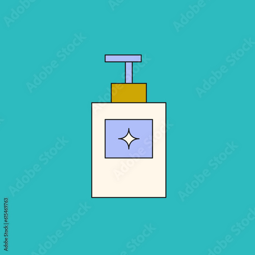 Antibacterial soap illustration. Vector. Soap illustration.