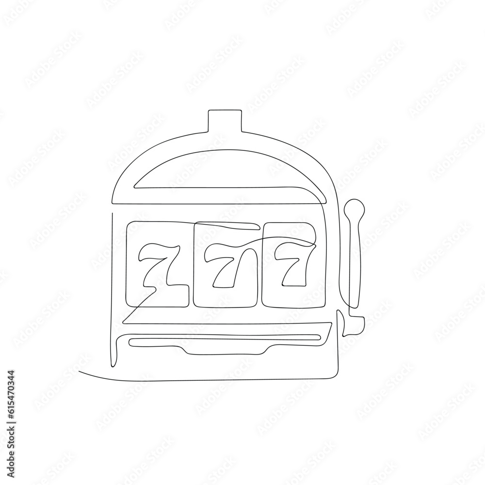slot machine. casino. a win. victory. winning money. gambling. a fun slot machine. vector illustration. on a white background. one line draw. slot machine. casino. a win. victory. winning money. gambling. a fun slot machine. vector illustration. on a white background. one line draw.